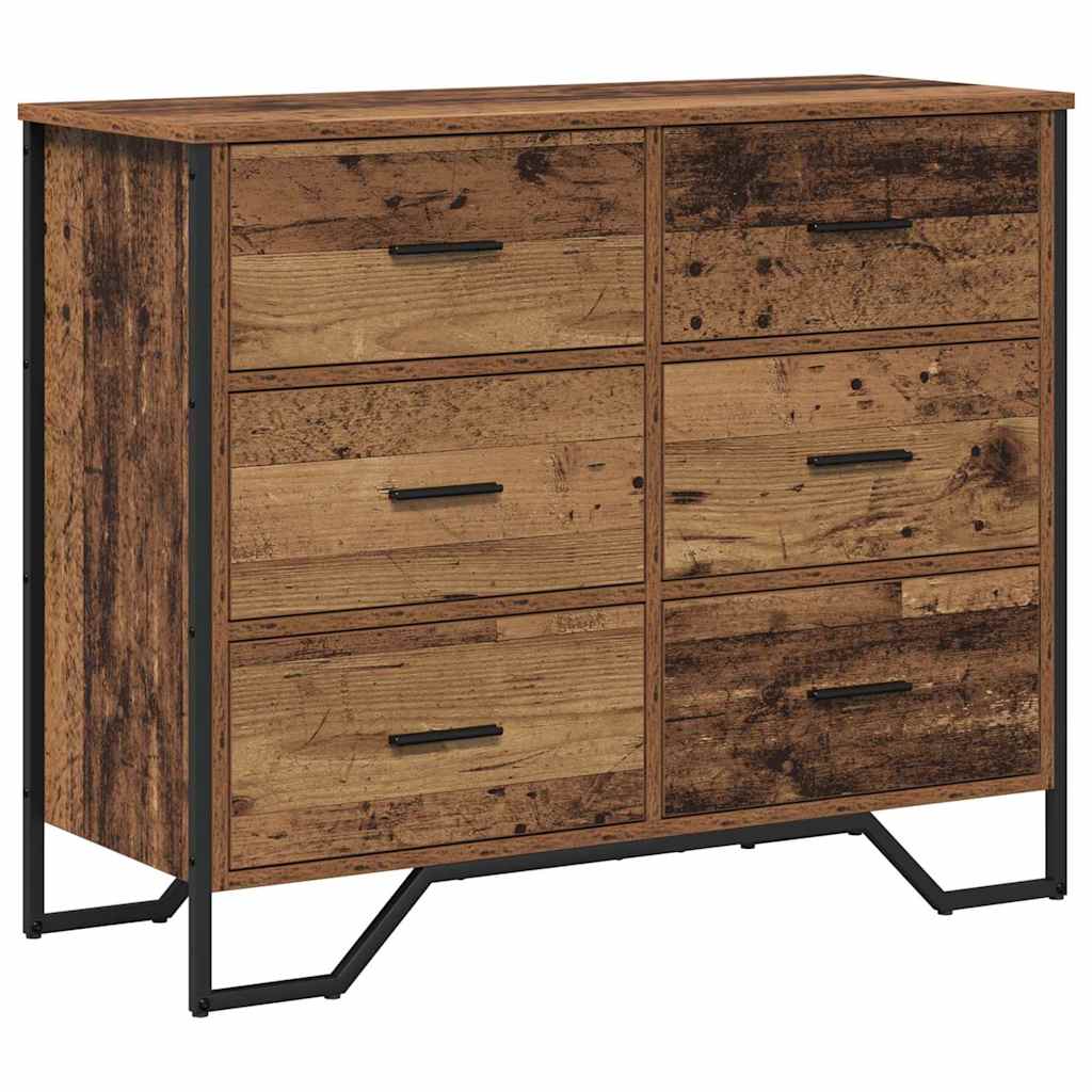Chest of Drawers Old Wood 91 x 35.5 x 74.5 cm Engineered wood